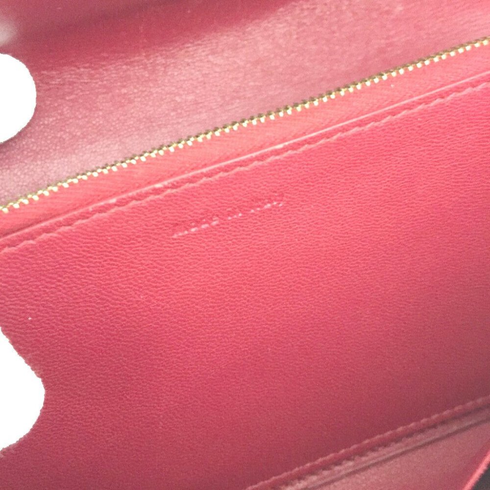 CELINE Red Leather Logo Large Flap Long Bifold Wallet - Picture 8 of 8